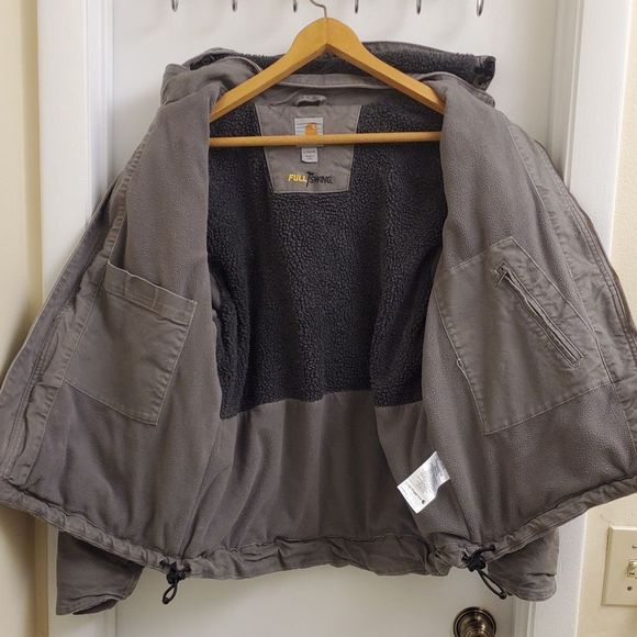 😍carhartt full swing sherpa lined canvas jacket size women's XS - Picture 2 of 9